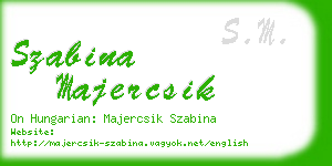 szabina majercsik business card